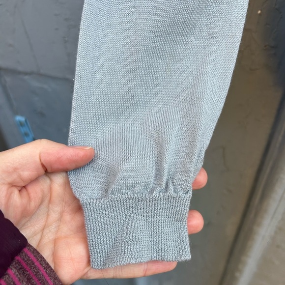 Red Valentino blue ruffle front sweater, size approx Small - Picture 6 of 9